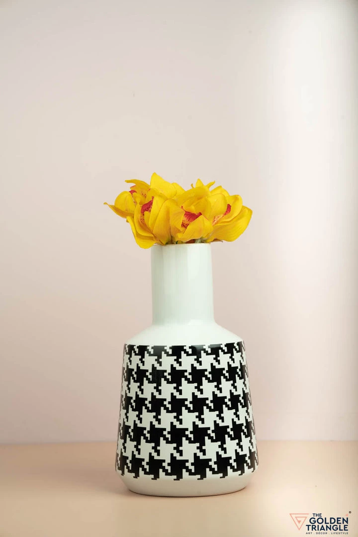 The Golden Triangle India Houndstooth Ceramic Vase Vases 4 The Golden Triangle India Houndstooth Ceramic Vase Vases
