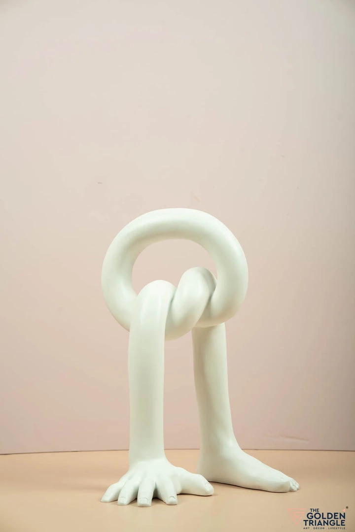 The Golden Triangle India Knotted Hand And Leg - White 3 The Golden Triangle India Knotted Hand And Leg - White