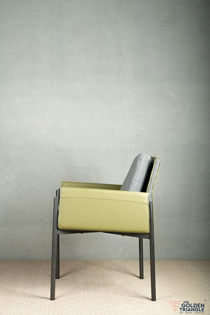 The-Golden-Triangle-India Orlando Houndstooth Accent Chair - Green Furniture 7 The-Golden-Triangle-India Orlando Houndstooth Accent Chair - Green Furniture