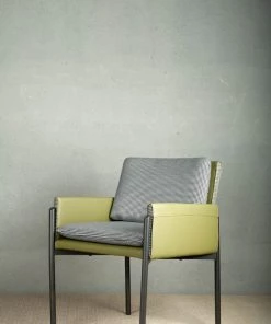 The-Golden-Triangle-India Orlando Houndstooth Accent Chair - Green Furniture