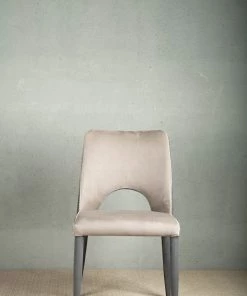 The-Golden-Triangle-India Stephen Suede Dining Chair - Grey