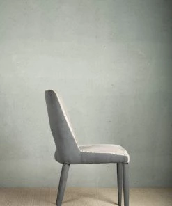 The-Golden-Triangle-India Stephen Suede Dining Chair - Grey
