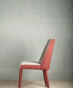 The-Golden-Triangle-India Furniture Stephen Suede Dining Chair - Rust