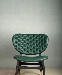 The-Golden-Triangle-India Charlotte Chesterfield Accent Chair - Green Furniture