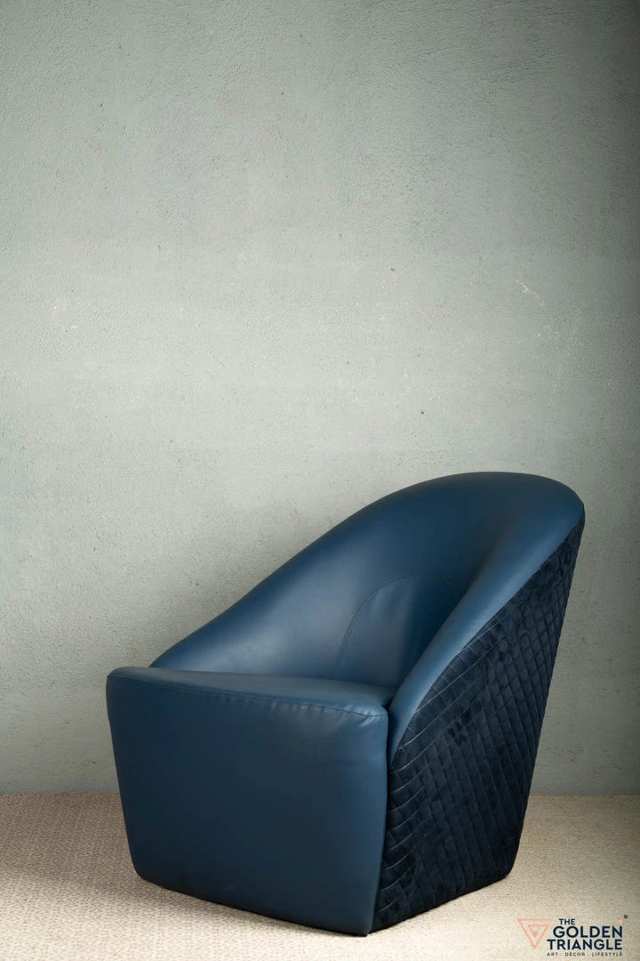 The-Golden-Triangle-India Archie Accent Chair - Blue Sale 3 The-Golden-Triangle-India Archie Accent Chair - Blue Sale