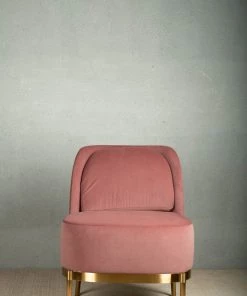 The-Golden-Triangle-India Furniture Harvey Accent Chair - Blush Pink