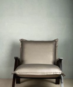 The-Golden-Triangle-India Maeve Metallic Accent Chair - Grey
