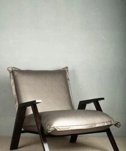 The-Golden-Triangle-India Maeve Metallic Accent Chair - Grey