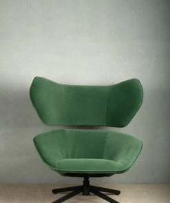 The-Golden-Triangle-India Emerald Swivel Chair - Emerald Green Furniture