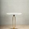 The-Golden-Triangle-India Marco Side Table - White And Gold