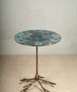 The-Golden-Triangle-India Piedra - Agate Stone Side Table Furniture