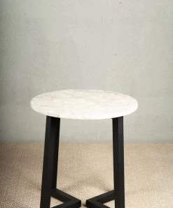 The-Golden-Triangle-India Furniture Bosque - Marble Circle Side Table
