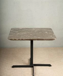 The-Golden-Triangle-India Fino - Marble And Metal Side Table - Brown