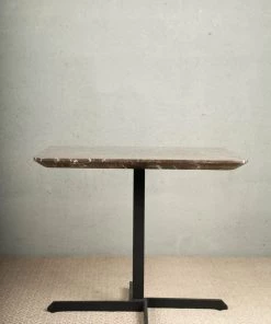 The-Golden-Triangle-India Fino - Marble And Metal Side Table - Brown