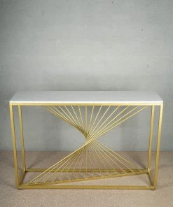 The-Golden-Triangle-India Brizio Console Table - White Console Tables