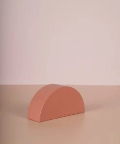 The-Golden-Triangle-India Artefacts Skala - Semi Circle Block - Coral