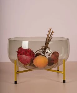 The-Golden-Triangle-India Vases Fran Glass Fruit Bowl - Green