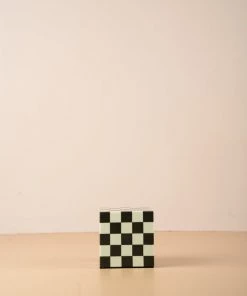 The-Golden-Triangle-India Checkered Marble Cube Artefacts