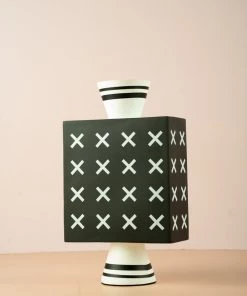 The Golden Triangle India Candy Vase - Black