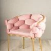 The Golden Triangle India Lara Tufted Chair - Blush Pink