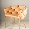 The Golden Triangle India Furniture Lara Tufted Chair - Champagne
