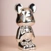 The-Golden-Triangle-India Artefacts Tedd - Metallic Teddy Bear - Silver