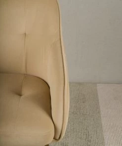 The-Golden-Triangle-India Leon Suede Chair - Beige Furniture