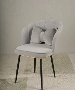 The-Golden-Triangle-India Vanity Bow Chair - Grey