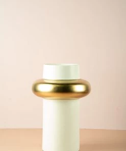 The Golden Triangle India Vases Pillar Vase With Gold Ring 8 The Golden Triangle India Vases Pillar Vase With Gold Ring