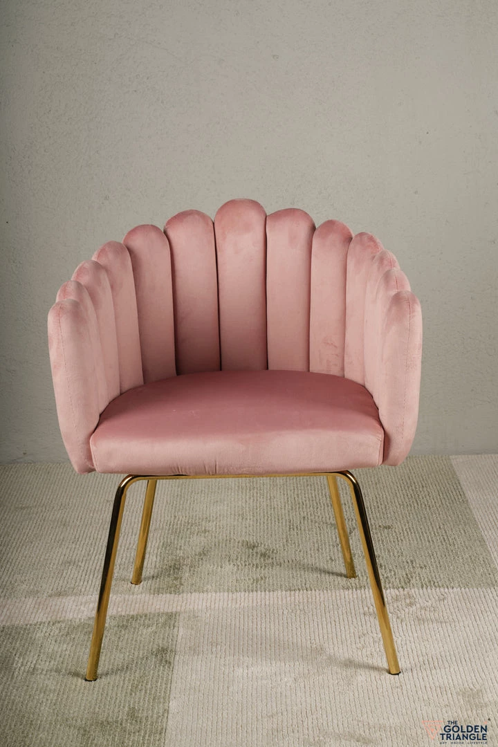 The Golden Triangle India Valentina Tiramisu Accent Chair - Blush Pink 4 The Golden Triangle India Valentina Tiramisu Accent Chair - Blush Pink