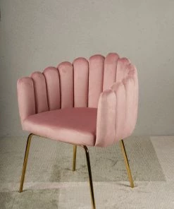 The Golden Triangle India Valentina Tiramisu Accent Chair - Blush Pink