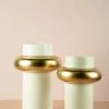 The Golden Triangle India Vases Pillar Vase With Gold Ring 1 The Golden Triangle India Vases Pillar Vase With Gold Ring