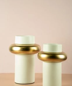 The Golden Triangle India Vases Pillar Vase With Gold Ring