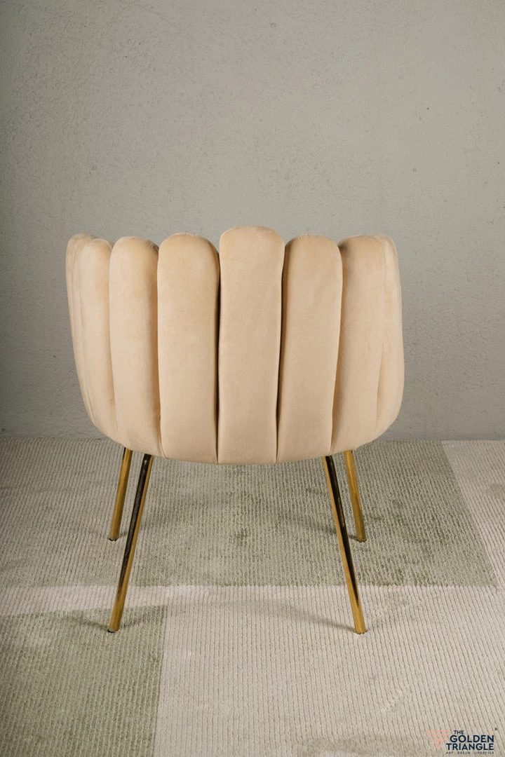 The Golden Triangle India Valentina Tiramisu Accent Chair - Champagne Furniture 5 The Golden Triangle India Valentina Tiramisu Accent Chair - Champagne Furniture