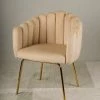 The Golden Triangle India Valentina Tiramisu Accent Chair - Champagne Furniture 2 The Golden Triangle India Valentina Tiramisu Accent Chair - Champagne Furniture