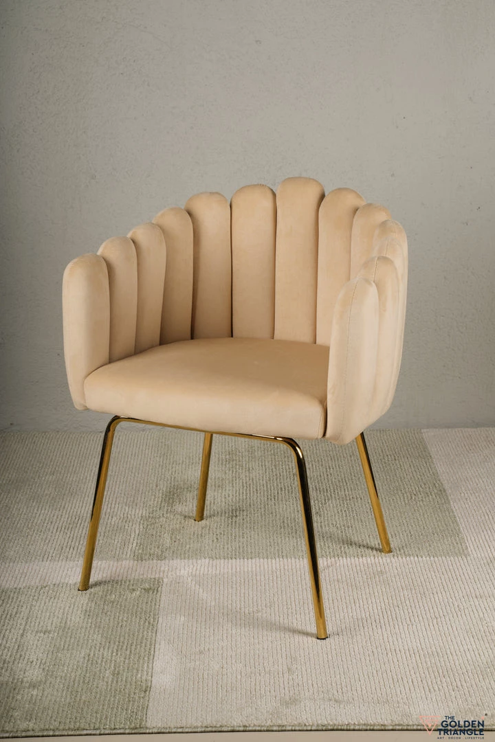 The Golden Triangle India Valentina Tiramisu Accent Chair - Champagne Furniture 3 The Golden Triangle India Valentina Tiramisu Accent Chair - Champagne Furniture