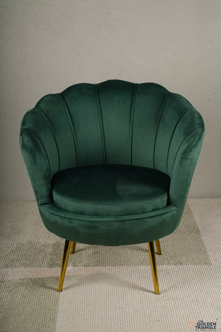 The-Golden-Triangle-India Furniture Eliza Shell Accent Chair - Emerald Green 4 The-Golden-Triangle-India Furniture Eliza Shell Accent Chair - Emerald Green