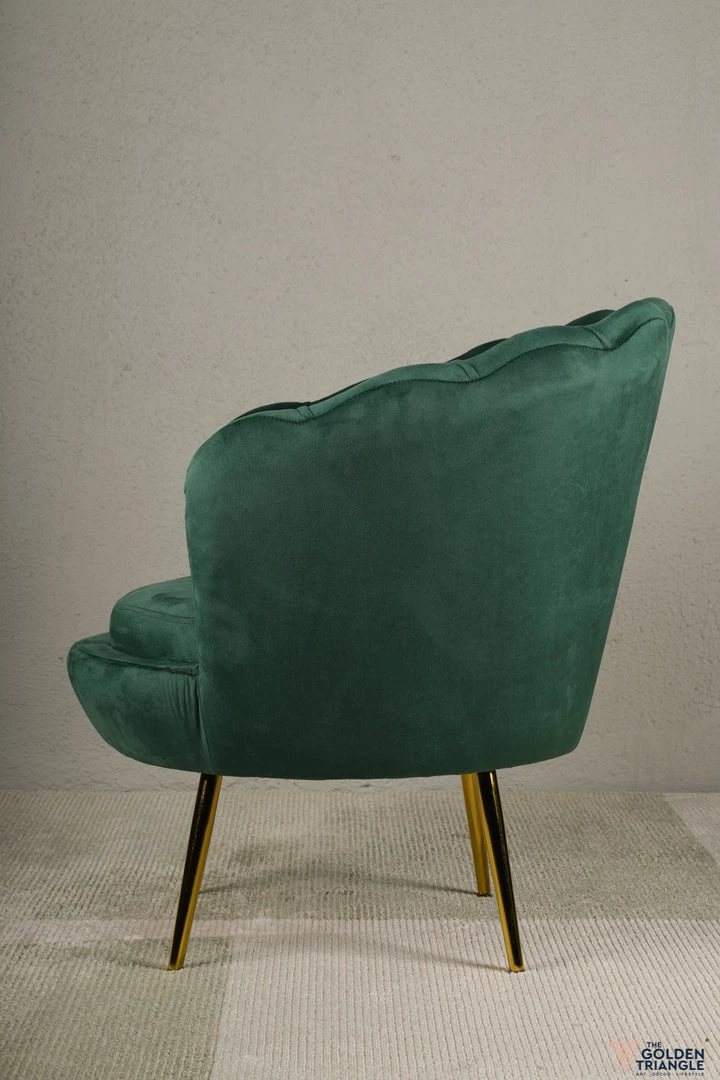 The-Golden-Triangle-India Furniture Eliza Shell Accent Chair - Emerald Green 5 The-Golden-Triangle-India Furniture Eliza Shell Accent Chair - Emerald Green