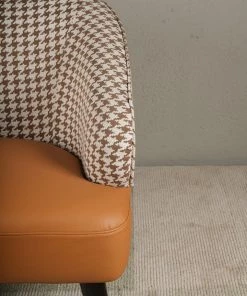 The Golden Triangle India Troy Houndstooth Barrel Chair 9 The Golden Triangle India Troy Houndstooth Barrel Chair