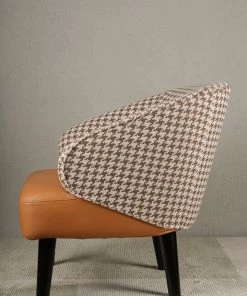 The Golden Triangle India Troy Houndstooth Barrel Chair 10 The Golden Triangle India Troy Houndstooth Barrel Chair