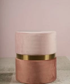 The-Golden-Triangle-India Cocktail Pouffe - Blush And Pink