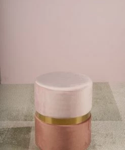 The-Golden-Triangle-India Cocktail Pouffe - Blush And Pink