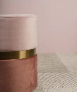 The-Golden-Triangle-India Cocktail Pouffe - Blush And Pink