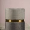 The-Golden-Triangle-India Furniture Cocktail Pouffe - Black And Grey