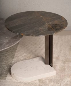 The Golden Triangle India Sacha Bunching Marble Coffee Table - Set Of 2