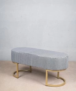 The Golden Triangle India Furniture Elite Houndstooth Bench