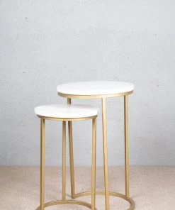 The-Golden-Triangle-India Alza - Nesting Table (set Of 2) Furniture