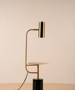 The-Golden-Triangle-India Griffith Table Lamp With A Stand - Black Lights & Lamps