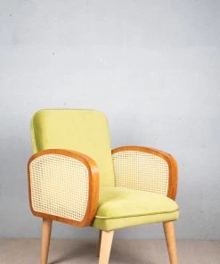 The Golden Triangle India Baxter Rattan Chair - Green