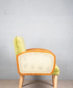 The Golden Triangle India Baxter Rattan Chair - Green
